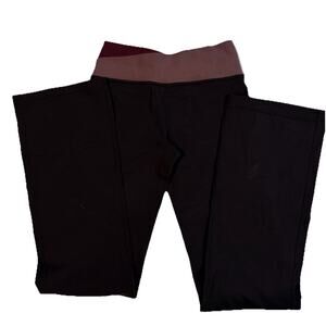 Lululemon Women’s Size 2 Astro Black Criss Cross Waistband Flared Leg Yoga Pant